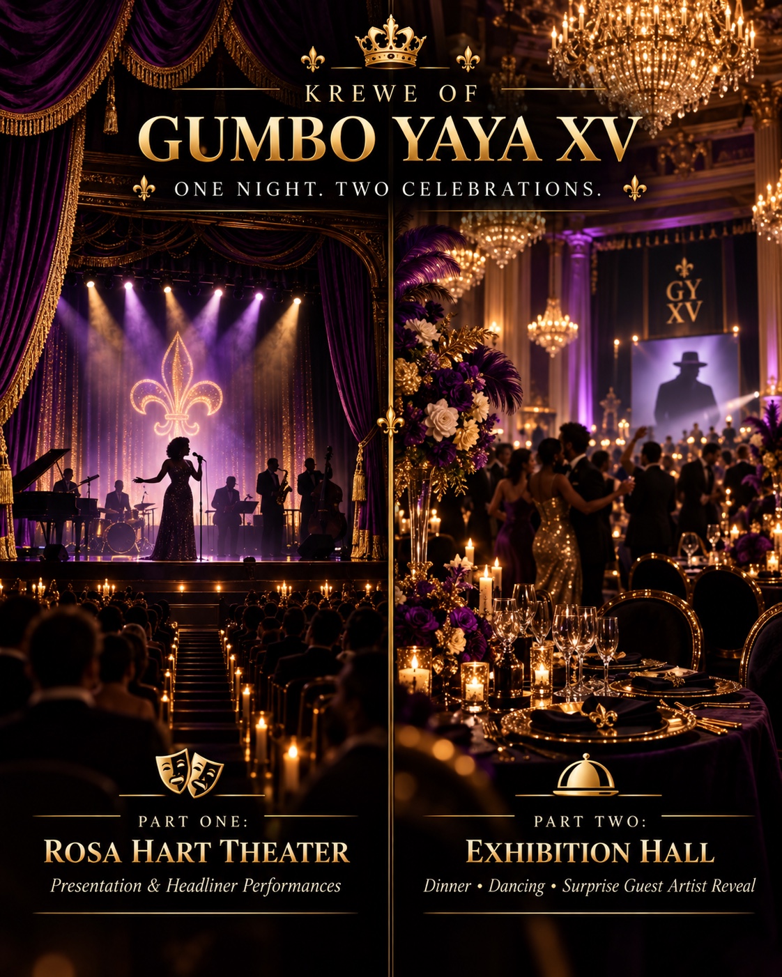 Part one at Rosa Hart Theater and part two at Exhibition Hall